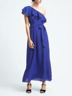 Banana Republic Womens One Shoulder Maxi Dress - Royal Blue