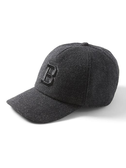 Banana Republic Mens Herringbone Baseball Cap Charcoal Gray Size S/m
