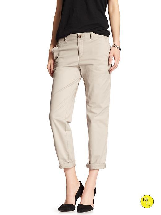 Banana Republic Womens Factory Roll Up Boyfriend Chino Size 0 - Millstone