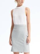 Banana Republic Womens Cutout Sleeveless Mock Top - White