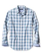Banana Republic Mens Camden Fit Check Shirt Size L Tall - Indigo