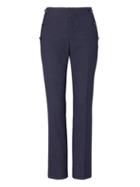 Banana Republic Womens Ryan Slim Straight-fit Luxe Brushed Twill Sailor Pant Dark Navy Size 16