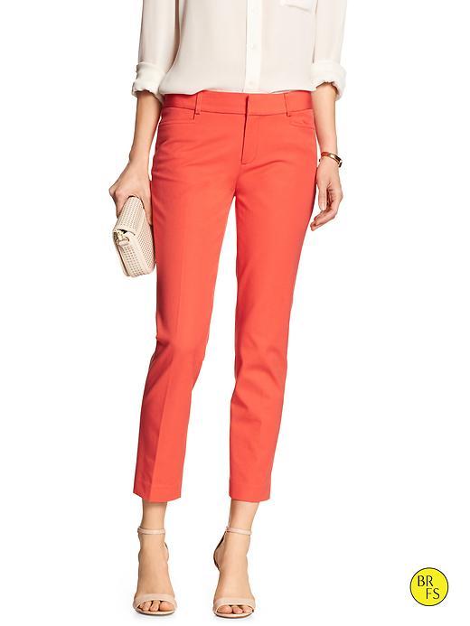 Banana Republic Womens Factory Sloan Fit Crop Size 0 - Reddish Orange