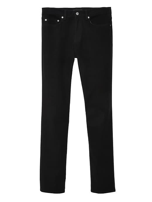 Banana Republic Mens Slim Brushed Traveler Pant Black Size 28w