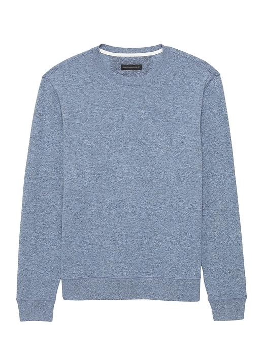 Banana Republic Mens Waffle-knit Crew-neck Thermal T-shirt Powder Blue Heather Size Xxl