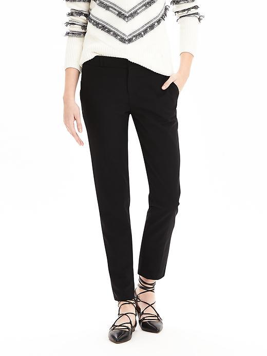 Banana Republic Womens Avery Fit Black Lightweight Wool Crop Size 0 Regular - Black