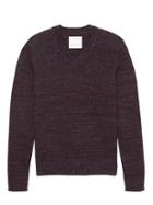 Banana Republic Mens Heritage Heathered Italian Cotton Blend V-neck Sweater Rich Chocolate Brown Size S