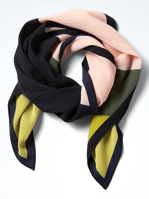 Banana Republic Color Blocked Pleated Square Scarf - Multi