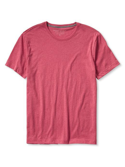 Banana Republic Mens Soft Wash Tee Size L Tall - Red Heather