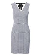 Banana Republic Womens Check Tie Back Sheath Dress - Deep Royal Blue Check