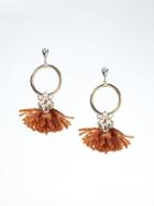 Banana Republic Raffia Hoop Earrings - Tan