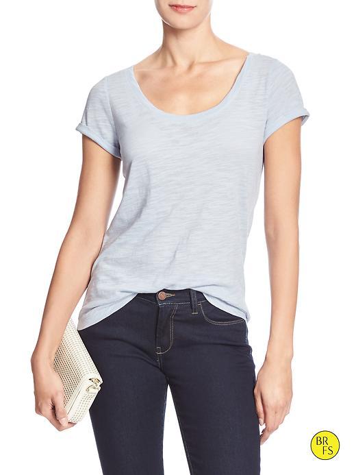 Banana Republic Factory Back Seam Tee Size L - Moon Rock