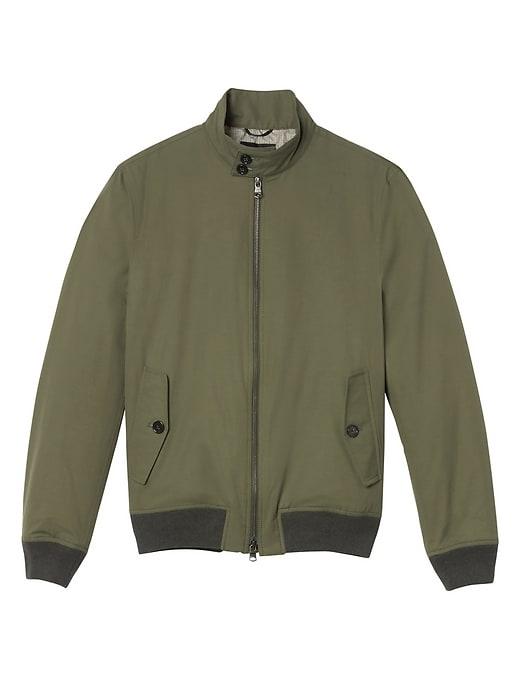 Banana Republic Mens Water-resistant Harrington Jacket Light Olive Size Xxs