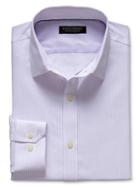 Banana Republic Mens Classic Fit Non Iron Purple Micro Stripe Shirt Size M Tall - Violet