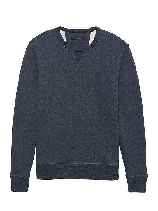 Banana Republic Mens French Terry Long-sleeve Crew-neck Sweatshirt Navy Blue Size Xxs