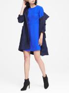 Banana Republic Womens Paneled Fit-and-flare Dress Royal Blue Size 8