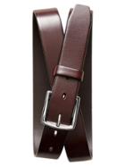 Banana Republic Mens Liam Italian Leather Belt Size 30 - Burgundy