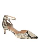 Banana Republic Womens Side Cutout Kitten Heel Snake-effect Leather Size 7