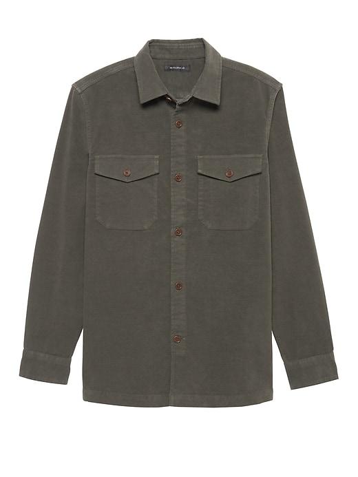 Banana Republic Mens Br X Kevin Love   Italian Moleskin Shirt Jacket Green Loden Size Xxs