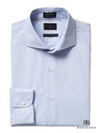 Banana Republic Mens Monogram Grant Slim-fit Italian Cotton Dress Shirt Light Blue Size M