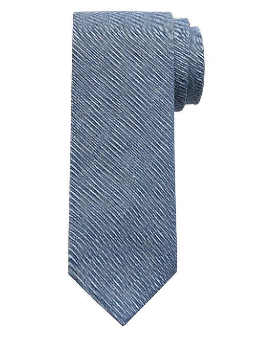 Banana Republic Mens Chambray Tie Size One Size - Light Blue