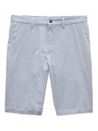 Banana Republic Mens 11 Seersucker Emerson Straight Short Blue Stripe Size 42w