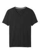Banana Republic Mens Soft-wash V-neck T-shirt Black Size Xl