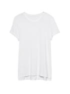 Banana Republic Womens Threadsoft High-low Hem T-shirt White Size Xs