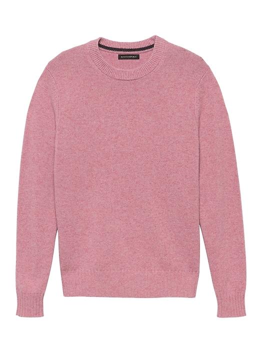 Banana Republic Mens Extra-fine Italian Merino Woolcrew-neck Sweater Pale Pink Size Xs