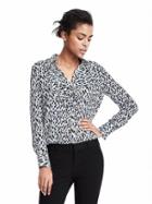 Banana Republic Womens Ruffle Button Up Blouse Size L Tall - Organic Natural