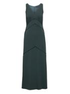 Banana Republic Womens Soft Ponte Maxi Dress With Ladder Lace Forest Size 6