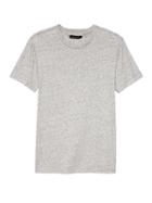 Banana Republic Mens Soft-wash Crew-neck T-shirt Smoking Gray Size M
