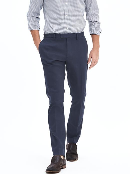 Banana Republic Womens Skinny Corded Twill Dress Pant Size 32w 36l Tall - Navy