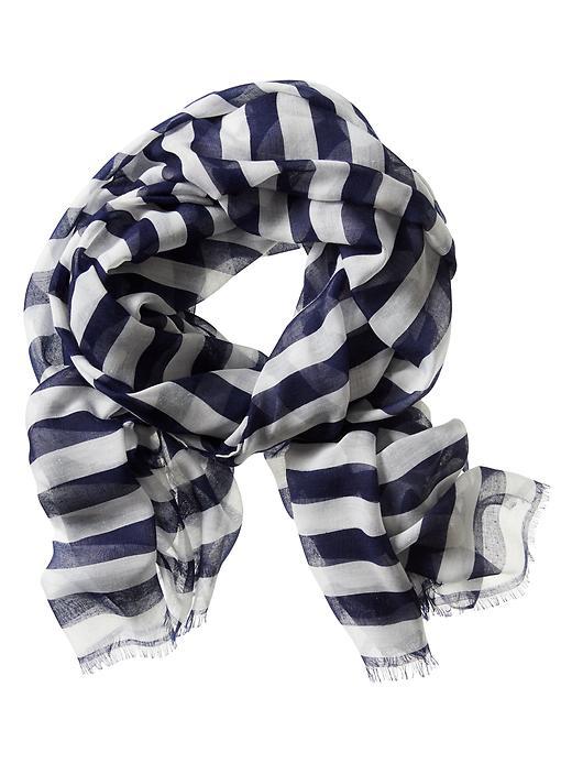 Banana Republic Lightweight Stripe Scarf Size One Size - Boat Blue