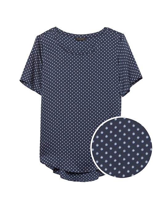 Banana Republic Womens Print Perfect Tunic Navy Size L