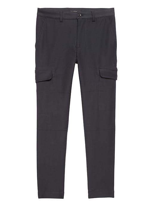 Banana Republic Mens Japan Online Exclusive Athletic Tapered Stretch Knit Cargo Pant Black Size 30w