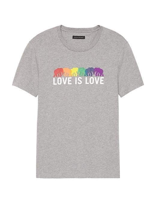 Banana Republic Mens Pride 2018 Love Is Love Crew-neck T-shirt (men';s Sizes) Heather Gray Size M