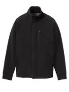 Banana Republic Mens Water-repellent Soft Shell Fleece Jacket Black Size M