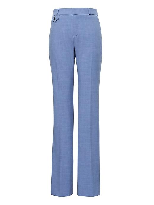 Banana Republic Womens Logan Trouser-fit Lightweight Wool Pant Blue Jay Size 0