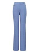 Banana Republic Womens Logan Trouser-fit Lightweight Wool Pant Blue Jay Size 0