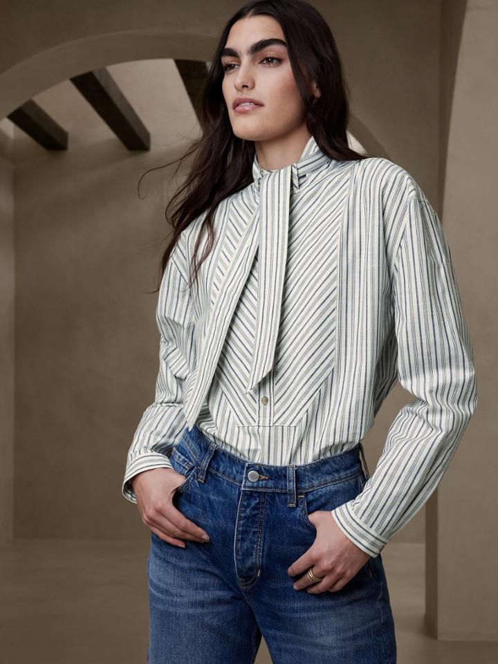 Una Tie-neck Blouse