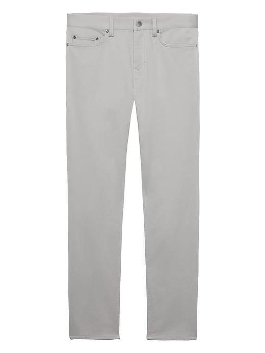 Banana Republic Mens Slim Traveler Pant Silver Gray Size 28w