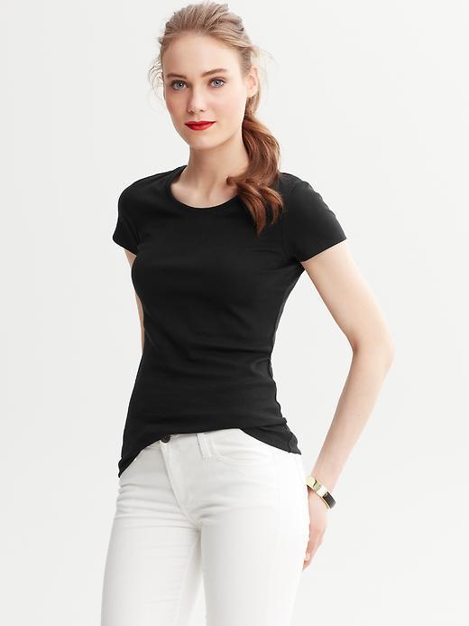 Banana Republic Timeless Crewneck Tee Shirt - Black