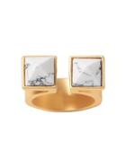 Banana Republic Semi Precious Pyramid Ring Size 5 - White