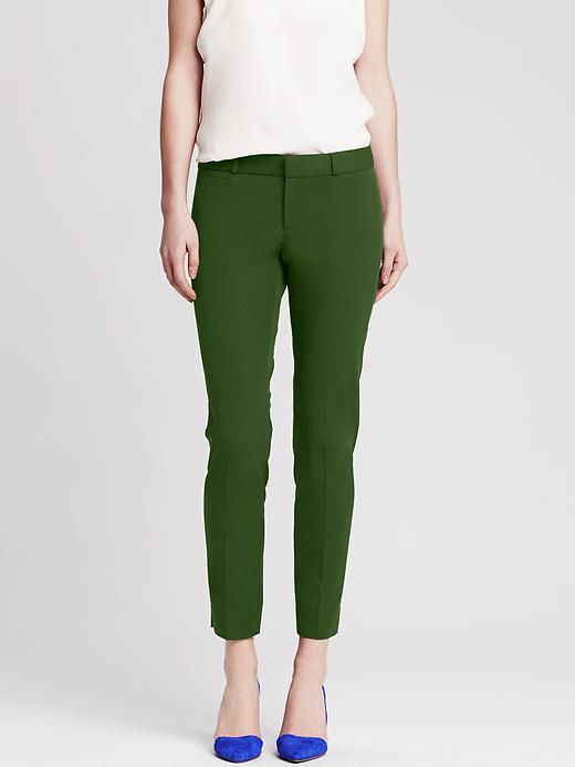 Banana Republic Womens Sloan Fit Slim Ankle Pant Size 0 Petite - Seaweed