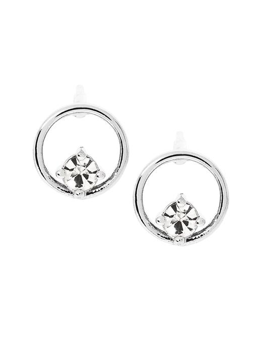 Banana Republic Womens Stone Ring Stud Earring Silver Size One Size
