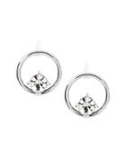 Banana Republic Womens Stone Ring Stud Earring Silver Size One Size