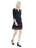 Banana Republic Womens Crepe Stitch Dress - Preppy Navy