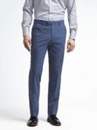 Banana Republic Mens Standard Solid Performance Stretch Wool Pant - Navy