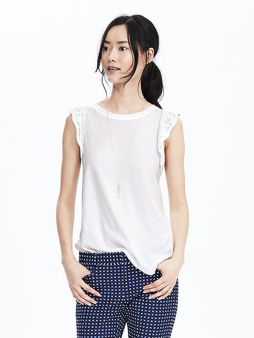 Banana Republic Ruffle Trim Tank Size L - Tipo